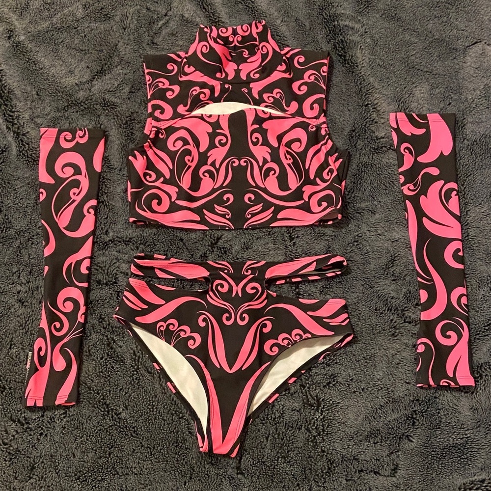 Pink and Black Rave Marching Set - Picture 3 of 5